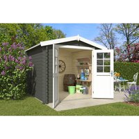 LASITA MAJA Ferienhaus »Ingo«, BxHxT: 262,6 x 222,3 x 250 cm, (Außenmaß inkl. Dachüberstand), grüngrau – gruen | Holz LASITA MAJA Ferienhaus »Ingo«, BxHxT: 262,6 x 222,3 x 250 cm, (Außenmaß inkl. Dachüberstand), grüngrau – gruen | Holz