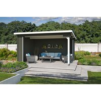 LASITA MAJA Gartenhaus »Columbus«, BxHxT: 465 x 245,1 x 349 cm (Außenmaß inkl. Dachüberstand), grüngrau - gruen | Holz LASITA MAJA Gartenhaus »Columbus«, BxHxT: 465 x 245,1 x 349 cm (Außenmaß inkl. Dachüberstand), grüngrau - gruen | Holz