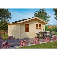 Gartenhaus »Bologna«, Holz, BxHxT: 456 x 265 x 453 cm (Außenmaß inkl. Dachüberstand) - beige |  Fichte  |  15,2 m² Gartenhaus »Bologna«, Holz, BxHxT: 456 x 265 x 453 cm (Außenmaß inkl. Dachüberstand) - beige |  Fichte  |  15,2 m²