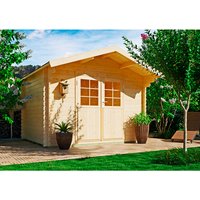 Gartenhaus »La Spezia«, Holz, BxHxT: 340 x 254 x 343 cm (Außenmaß inkl. Dachüberstand) - beige |  Fichte  |  7,2 m² Gartenhaus »La Spezia«, Holz, BxHxT: 340 x 254 x 343 cm (Außenmaß inkl. Dachüberstand) - beige |  Fichte  |  7,2 m²