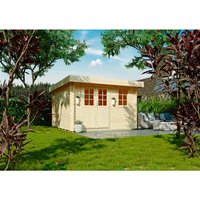 Gartenhaus »Sanremo«, Holz, BxHxT: 343 x 211 x 345 cm (Außenmaß inkl. Dachüberstand) – beige Rabatt: 10 % Gartenhaus »Sanremo«, Holz, BxHxT: 343 x 211 x 345 cm (Außenmaß inkl. Dachüberstand) – beige Rabatt: 10 %