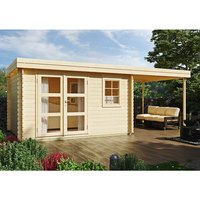 Gartenhaus »Modena«, Holz, BxHxT: 606 x 221 x 282 cm (Außenmaß inkl. Dachüberstand) - beige | Fichte | 14,5 m² Gartenhaus »Modena«, Holz, BxHxT: 606 x 221 x 282 cm (Außenmaß inkl. Dachüberstand) - beige | Fichte | 14,5 m²