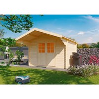 Gartenhaus »Genua«, Holz, BxHxT: 341 x 254 x 393 cm (Außenmaß inkl. Dachüberstand) - beige |  Fichte  |  7,5 m² Gartenhaus »Genua«, Holz, BxHxT: 341 x 254 x 393 cm (Außenmaß inkl. Dachüberstand) - beige |  Fichte  |  7,5 m²