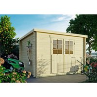 Ferienhaus »Mailand«, Holz, BxHxT: 323 x 215 x 322 cm (Außenmaß inkl. Dachüberstand) – beige | Fichte | 9 m² Ferienhaus »Mailand«, Holz, BxHxT: 323 x 215 x 322 cm (Außenmaß inkl. Dachüberstand) – beige | Fichte | 9 m²