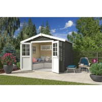 LASITA MAJA Ferienhaus »Norah«, BxHxT: 307,2 x 233,7 x 250 cm (Außenmaß inkl. Dachüberstand), grüngrau – gruen | Holz LASITA MAJA Ferienhaus »Norah«, BxHxT: 307,2 x 233,7 x 250 cm (Außenmaß inkl. Dachüberstand), grüngrau – gruen | Holz