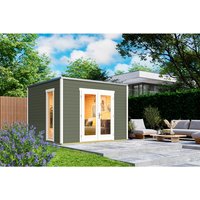 LASITA MAJA Ferienhaus »Palermo«, BxHxT: 300 x 222,3 x 300 cm, (Außenmaß inkl. Dachüberstand), grüngrau – gruen | Holz LASITA MAJA Ferienhaus »Palermo«, BxHxT: 300 x 222,3 x 300 cm, (Außenmaß inkl. Dachüberstand), grüngrau – gruen | Holz