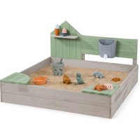 MUDDY BUDDY Sandkasten, LxBxH: 100 x 100 x 60 cm – grau | gruen (Rabatt: 9 %) MUDDY BUDDY Sandkasten, LxBxH: 100 x 100 x 60 cm – grau | gruen (Rabatt: 9 %)