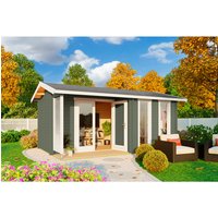 LASITA MAJA Gartenhaus »Riverside«, BxHxT: 540 x 250,8 x 357,1 cm, (Außenmaß inkl. Dachüberstand), grüngrau - gruen |  Holz LASITA MAJA Gartenhaus »Riverside«, BxHxT: 540 x 250,8 x 357,1 cm, (Außenmaß inkl. Dachüberstand), grüngrau - gruen |  Holz