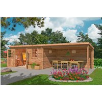 LASITA MAJA Gartenhaus »Reno«, BxHxT: 780 x 211 x 313,9 cm (AuĂenmaĂ inkl. DachĂŒberstand), braun |  Holz LASITA MAJA Gartenhaus »Reno«, BxHxT: 780 x 211 x 313,9 cm (AuĂenmaĂ inkl. DachĂŒberstand), braun |  Holz