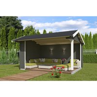 LASITA MAJA Gartenhaus »San Diego«, BxHxT: 645 x 273,6 x 389 cm (Außenmaß inkl. Dachüberstand), grüngrau - gruen | Holz LASITA MAJA Gartenhaus »San Diego«, BxHxT: 645 x 273,6 x 389 cm (Außenmaß inkl. Dachüberstand), grüngrau - gruen | Holz