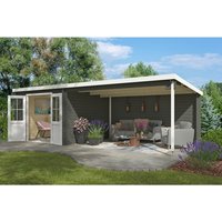 LASITA MAJA Gartenhaus »St Louis«, BxHxT: 701 x 211 x 319 cm, (Außenmaß inkl. Dachüberstand), grüngrau – gruen LASITA MAJA Gartenhaus »St Louis«, BxHxT: 701 x 211 x 319 cm, (Außenmaß inkl. Dachüberstand), grüngrau – gruen