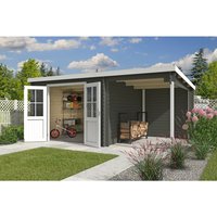 LASITA MAJA Gartenhaus »Tampa«, BxHxT: 501 x 211 x 312 cm (Außenmaß inkl. Dachüberstand), grüngrau – gruen LASITA MAJA Gartenhaus »Tampa«, BxHxT: 501 x 211 x 312 cm (Außenmaß inkl. Dachüberstand), grüngrau – gruen