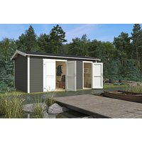 LASITA MAJA Gartenhaus »Tuvalu«, BxHxT: 540 x 250,8 x 331,2 cm (Außenmaß inkl. Dachüberstand), grüngrau – gruen LASITA MAJA Gartenhaus »Tuvalu«, BxHxT: 540 x 250,8 x 331,2 cm (Außenmaß inkl. Dachüberstand), grüngrau – gruen