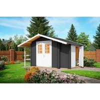 LASITA MAJA Blockbohlenhaus »Vilano«, BxHxT: 385 x 228 x 291 cm (Außenmaß inkl. Dachüberstand), grau | Holz LASITA MAJA Blockbohlenhaus »Vilano«, BxHxT: 385 x 228 x 291 cm (Außenmaß inkl. Dachüberstand), grau | Holz