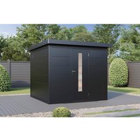 WOLFF FINNHAUS Gartenhaus »Finnhaus Style«, Hakon 2424 Anthrazit – grau WOLFF FINNHAUS Gartenhaus »Finnhaus Style«, Hakon 2424 Anthrazit – grau