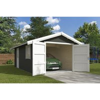 LASITA MAJA Blockgarage »Yarik«, BxT: 473,7 x 473,7 cm (Außenmaß), Holz - gruen - 22.37 qm LASITA MAJA Blockgarage »Yarik«, BxT: 473,7 x 473,7 cm (Außenmaß), Holz - gruen - 22.37 qm