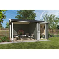 LASITA MAJA Gartenhaus »Wibo«, BxHxT: 465 x 245,1 x 337,8 cm, (Außenmaß inkl. Dachüberstand), grüngrau – gruen LASITA MAJA Gartenhaus »Wibo«, BxHxT: 465 x 245,1 x 337,8 cm, (Außenmaß inkl. Dachüberstand), grüngrau – gruen