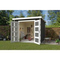 LASITA MAJA Gartenhaus »Zambezi«, BxHxT: 270 x 211 x 274,7 cm, (Außenmaß inkl. Dachüberstand), grüngrau – gruen LASITA MAJA Gartenhaus »Zambezi«, BxHxT: 270 x 211 x 274,7 cm, (Außenmaß inkl. Dachüberstand), grüngrau – gruen