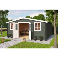 LASITA MAJA Gartenhaus »Wels«, BxHxT: 548,8 x 245,1 x 420 cm (Außenmaß inkl. Dachüberstand), grüngrau – gruen LASITA MAJA Gartenhaus »Wels«, BxHxT: 548,8 x 245,1 x 420 cm (Außenmaß inkl. Dachüberstand), grüngrau – gruen