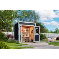 LASITA MAJA Gartenhaus »Felix«, BxHxT: 200 x 222,3 x 207,4 cm (Außenmaß inkl. Dachüberstand), carbongrau LASITA MAJA Gartenhaus »Felix«, BxHxT: 200 x 222,3 x 207,4 cm (Außenmaß inkl. Dachüberstand), carbongrau