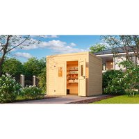 LASITA MAJA Ferienhaus »Felix«, BxHxT: 250 x 222,3 x 200 cm (Außenmaß inkl. Dachüberstand), naturbelassen – braun | Holz LASITA MAJA Ferienhaus »Felix«, BxHxT: 250 x 222,3 x 200 cm (Außenmaß inkl. Dachüberstand), naturbelassen – braun | Holz