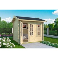 LASITA MAJA Blockbohlenhaus »Alex«, BxHxT: 290 x 245,1 x 254,1 cm (Außenmaß inkl. Dachüberstand), naturbelassen - braun | Holz LASITA MAJA Blockbohlenhaus »Alex«, BxHxT: 290 x 245,1 x 254,1 cm (Außenmaß inkl. Dachüberstand), naturbelassen - braun | Holz