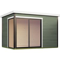 LASITA MAJA Blockbohlenhaus »Austin«, BxHxT: 360 x 239,4 x 240 cm (Außenmaß inkl. Dachüberstand), grün – gruen | Holz LASITA MAJA Blockbohlenhaus »Austin«, BxHxT: 360 x 239,4 x 240 cm (Außenmaß inkl. Dachüberstand), grün – gruen | Holz