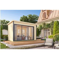 LASITA MAJA Ferienhaus »Austin«, BxHxT: 379,6 x 239,4 x 259,6 cm, (Außenmaß inkl. Dachüberstand), naturbelassen – braun | Holz LASITA MAJA Ferienhaus »Austin«, BxHxT: 379,6 x 239,4 x 259,6 cm, (Außenmaß inkl. Dachüberstand), naturbelassen – braun | Holz