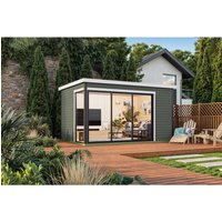 LASITA MAJA Blockbohlenhaus »Austin«, BxHxT: 439,6 x 239,4 x 319,6 cm (Außenmaß inkl. Dachüberstand), grün - gruen | Holz LASITA MAJA Blockbohlenhaus »Austin«, BxHxT: 439,6 x 239,4 x 319,6 cm (Außenmaß inkl. Dachüberstand), grün - gruen | Holz