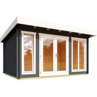 LASITA MAJA Gartenhaus »Dorset«, BxHxT: 430 x 239,4 x 370 cm (Außenmaß inkl. Dachüberstand), carbongrau |  Holz LASITA MAJA Gartenhaus »Dorset«, BxHxT: 430 x 239,4 x 370 cm (Außenmaß inkl. Dachüberstand), carbongrau |  Holz