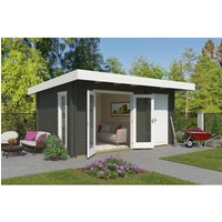 LASITA MAJA Gartenhaus »Chameleon«, BxHxT: 510 x 233,7 x 410 cm (Außenmaß inkl. Dachüberstand), grüngrau – gruen LASITA MAJA Gartenhaus »Chameleon«, BxHxT: 510 x 233,7 x 410 cm (Außenmaß inkl. Dachüberstand), grüngrau – gruen