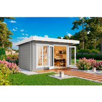 LASITA MAJA Gartenhaus »Dorset«, BxHxT: 460 x 238,95 x 360 cm (Außenmaß inkl. Dachüberstand), lichtgrau LASITA MAJA Gartenhaus »Dorset«, BxHxT: 460 x 238,95 x 360 cm (Außenmaß inkl. Dachüberstand), lichtgrau