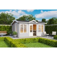 LASITA MAJA Gartenhaus »Windsor«, BxHxT: 440 x 239,4 x 340,2 cm, (Außenmaß inkl. Dachüberstand), lichtgrau LASITA MAJA Gartenhaus »Windsor«, BxHxT: 440 x 239,4 x 340,2 cm, (Außenmaß inkl. Dachüberstand), lichtgrau