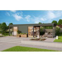 LASITA MAJA Gartenhaus »Domeo«, BxHxT: 300 x 239,4 x 329,2 cm (Außenmaß inkl. Dachüberstand), grüngrau - gruen |  Holz LASITA MAJA Gartenhaus »Domeo«, BxHxT: 300 x 239,4 x 329,2 cm (Außenmaß inkl. Dachüberstand), grüngrau - gruen |  Holz