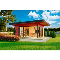 LASITA MAJA Gartenhaus »Domeo«, Holz, BxHxT: 590  x  258,4  x 590 cm (Außenmaße) – rot LASITA MAJA Gartenhaus »Domeo«, Holz, BxHxT: 590  x  258,4  x 590 cm (Außenmaße) – rot