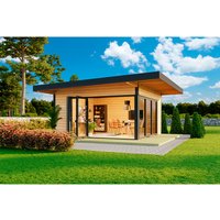 LASITA MAJA Gartenhaus »Domeo«, Holz, BxHxT: 590  x  258,4  x 590 cm (Außenmaße) – gelb LASITA MAJA Gartenhaus »Domeo«, Holz, BxHxT: 590  x  258,4  x 590 cm (Außenmaße) – gelb