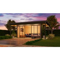 LASITA MAJA Gartenhaus »Domeo«, BxHxT: 597,6 x 239,4 x 421,5 cm (Außenmaß inkl. Dachüberstand), grüngrau - gruen | Holz LASITA MAJA Gartenhaus »Domeo«, BxHxT: 597,6 x 239,4 x 421,5 cm (Außenmaß inkl. Dachüberstand), grüngrau - gruen | Holz