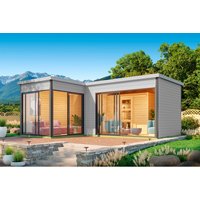 LASITA MAJA Gartenhaus »Domeo«, BxHxT: 619,6 x 250,8 x 519,6 cm, (Außenmaß inkl. Dachüberstand), lichtgrau LASITA MAJA Gartenhaus »Domeo«, BxHxT: 619,6 x 250,8 x 519,6 cm, (Außenmaß inkl. Dachüberstand), lichtgrau