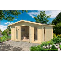 LASITA MAJA Blockbohlenhaus »Elgin«, BxHxT: 528 x 267,9 x 430 cm (Außenmaß inkl. Dachüberstand), naturbelassen - braun | Holz LASITA MAJA Blockbohlenhaus »Elgin«, BxHxT: 528 x 267,9 x 430 cm (Außenmaß inkl. Dachüberstand), naturbelassen - braun | Holz