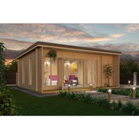 LASITA MAJA Gartenhaus »Japan«, BxHxT: 648 x 250,8 x 470 cm (Außenmaß inkl. Dachüberstand), naturbelassen – braun LASITA MAJA Gartenhaus »Japan«, BxHxT: 648 x 250,8 x 470 cm (Außenmaß inkl. Dachüberstand), naturbelassen – braun
