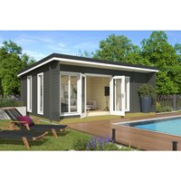 LASITA MAJA Ferienhaus »Japan«, BxHxT: 648 x 250,8 x 470 cm (Außenmaß inkl. Dachüberstand), grüngrau – gruen | Holz LASITA MAJA Ferienhaus »Japan«, BxHxT: 648 x 250,8 x 470 cm (Außenmaß inkl. Dachüberstand), grüngrau – gruen | Holz