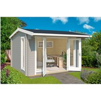 LASITA MAJA Gartenhaus »Jubilee«, BxHxT: 370 x 245,1 x 412,5 cm (Außenmaß inkl. Dachüberstand), lichtgrau |  Holz LASITA MAJA Gartenhaus »Jubilee«, BxHxT: 370 x 245,1 x 412,5 cm (Außenmaß inkl. Dachüberstand), lichtgrau |  Holz