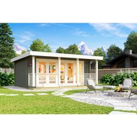 LASITA MAJA Blockbohlenhaus »Liverpool«, BxHxT: 610 x 236 x 460 cm (Außenmaß inkl. Dachüberstand), grün – gruen | Holz LASITA MAJA Blockbohlenhaus »Liverpool«, BxHxT: 610 x 236 x 460 cm (Außenmaß inkl. Dachüberstand), grün – gruen | Holz