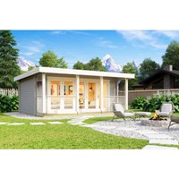 LASITA MAJA Blockbohlenhaus »Liverpool«, BxHxT: 610 x 236 x 460 cm (Außenmaß inkl. Dachüberstand), grau | Holz LASITA MAJA Blockbohlenhaus »Liverpool«, BxHxT: 610 x 236 x 460 cm (Außenmaß inkl. Dachüberstand), grau | Holz
