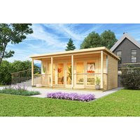 LASITA MAJA Ferienhaus »Liverpool«, BxHxT: 580 x 239,4 x 430 cm, (Außenmaß inkl. Dachüberstand), naturbelassen – braun | Holz LASITA MAJA Ferienhaus »Liverpool«, BxHxT: 580 x 239,4 x 430 cm, (Außenmaß inkl. Dachüberstand), naturbelassen – braun | Holz