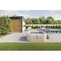 INTEX Whirlpool PureSpa Chevron Deluxe Square Ø 211 x 71 cm 4 Sitzplätze  beige INTEX Whirlpool PureSpa Chevron Deluxe Square Ø 211 x 71 cm 4 Sitzplätze  beige