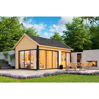 LASITA MAJA Gartenhaus »Murano«, BxHxT: 595 x 364,8 x 445,5 cm (Außenmaß inkl. Dachüberstand), naturbelassen – braun LASITA MAJA Gartenhaus »Murano«, BxHxT: 595 x 364,8 x 445,5 cm (Außenmaß inkl. Dachüberstand), naturbelassen – braun