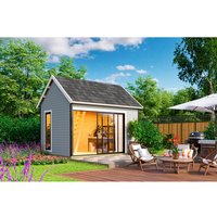 LASITA MAJA Gartenhaus »Murano«, BxHxT: 430 x 364,8 x 336,1 cm (Außenmaß inkl. Dachüberstand), lichtgrau | Holz LASITA MAJA Gartenhaus »Murano«, BxHxT: 430 x 364,8 x 336,1 cm (Außenmaß inkl. Dachüberstand), lichtgrau | Holz