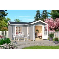 LASITA MAJA Gartenhaus »Portsmouth«, BxHxT: 450 x 245,1 x 447,6 cm, (Außenmaß inkl. Dachüberstand), lichtgrau LASITA MAJA Gartenhaus »Portsmouth«, BxHxT: 450 x 245,1 x 447,6 cm, (Außenmaß inkl. Dachüberstand), lichtgrau