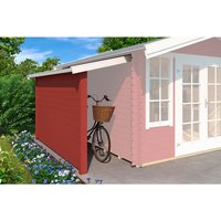 LASITA MAJA Schleppdach, BxT: 220 x 90 cm (Aufstellmaß ), rot | Holz | 2,5 m² LASITA MAJA Schleppdach, BxT: 220 x 90 cm (Aufstellmaß ), rot | Holz | 2,5 m²